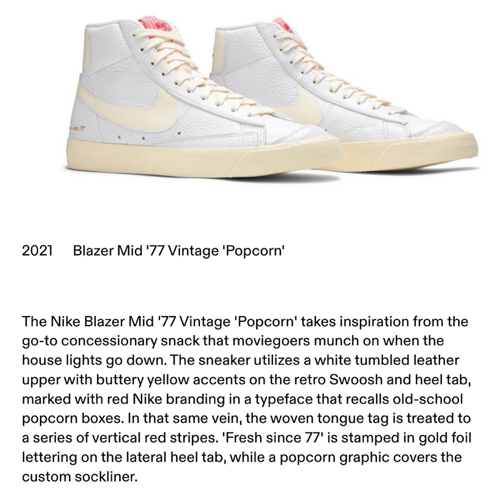 Nike Blazer Mid 77 Vintage Popcorn - Men’s size 10